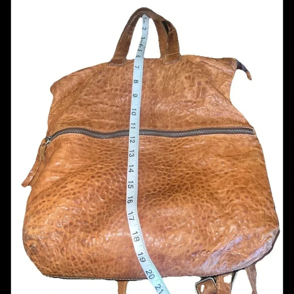 Brown Leather Women's Backpack - Picture 5 of 9